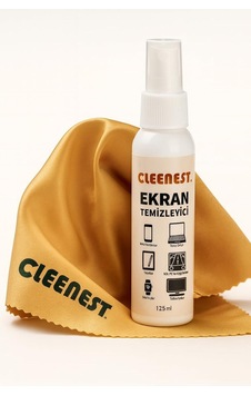 Cleenest Ekran Temizleyici Seti 125 Ml Nazik Sprey & Yumuşacık 30x30 Kaşmir Bez Tüm Ekranlar İçin Parlak Çözüm Sku: Zeus8690010127914