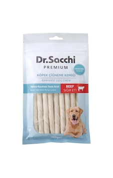Dr.sacchi Premium Sığır Etli Beyaz Sığır Derisi Burgu Çubuk Tahılsız Köpek Ödülü 5" 7-8 Gr 15'li Dr.sacchi Premium Sığır Etli Beyaz Sığır Derisi Burgu Çubuk Tahılsız Köpek Ödülü 5" 7-8 Gr 15'li