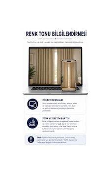 Vizon Blackout Fon Perde Işık Geçirmez Karartma Perde, Korniş Kullanımına Uygun, Özel Ölçü