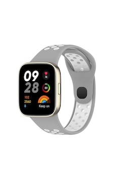 Xiaomi Redmi Watch 3 Spor Delikli Kordon Saat Değildir - Gri-beyaz Xiaomi Redmi Watch 3 Spor Delikli Kordon Saat Değildir - Gri-beyaz