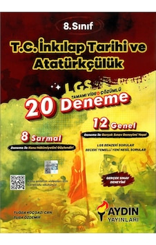 LGS 8. Sınıf T.C. İnkılap Tarihi ve Atatürkçülük 20 Deneme- Aydın Yayınları LGS 8. Sınıf T.C. İnkılap Tarihi ve Atatürkçülük 20 Deneme- Aydın Yayınları