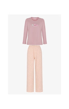 Penti Açık Pembe Naps&cats Kedi Desenli Uzun Kollu Pantolon Pijama Takımı Soft Pınk Penti Açık Pembe Naps&cats Kedi Desenli Uzun Kollu Pantolon Pijama Takımı Soft Pınk