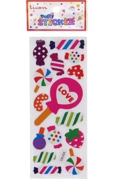 Ticon Puffy Sticker Şeker Tps-009/5 Ticon Puffy Sticker Şeker Tps-009/5