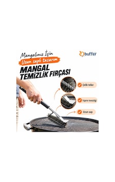 Ergonomik Uzun Saplı Paslanmaz Çelik Mangal Temizlik Fırçası Ergonomik Uzun Saplı Paslanmaz Çelik Mangal Temizlik Fırçası