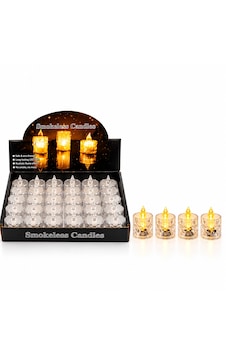 24 Adet Küçük Boy Pilli Kristal Mika Led Mum Çap : 3.8cm Yükseklik : 4.8cm İ10-017 Renkli 24 Adet Küçük Boy Pilli Kristal Mika Led Mum Çap : 3.8cm Yükseklik : 4.8cm İ10-017 Renkli