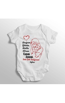 İmaj Tuğbababy Doğum Günün Kutlu Olsun Canım Annem Yazılı Baskılı Bebek Zıbını Beyaz İmaj Tuğbababy Doğum Günün Kutlu Olsun Canım Annem Yazılı Baskılı Bebek Zıbını Beyaz