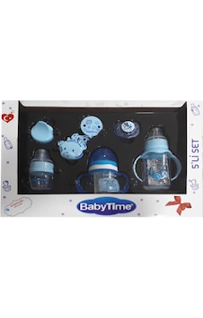 Babytime BT206 5'Li Mavi Biberon Seti Babytime BT206 5'Li Mavi Biberon Seti