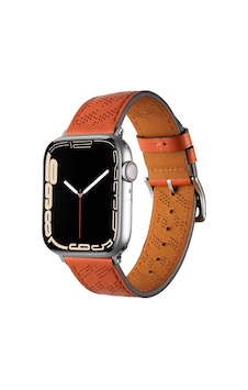 Apple Uyumlu  Watch 38 MM 1/2/3/4/5/6/se/7/8/ultra Kordon Diagonal Hermes Deri Kordon