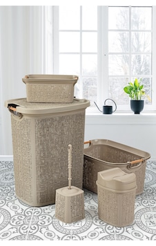 Practical 5 Parça Banyo Seti Kahverengi Kahve