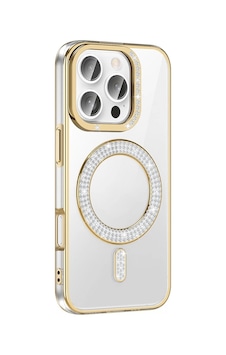 Apple Uyumlu iPhone 16 Pro Max Kılıf Pırlanta Taş Tasarımlı M-safe Şarj Özellikli Zore Karetta Silikon Kapa Apple Uyumlu iPhone 16 Pro Max Kılıf Pırlanta Taş Tasarımlı M-safe Şarj Özellikli Zore Karetta Silikon Kapa