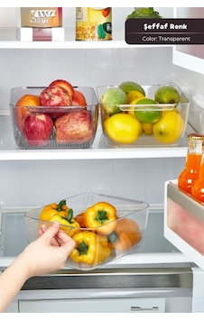 Freez Düzenleyici 2.4 Lt - Şeffaf Buzdolabı Organizer Kutusu Renkli Freez Düzenleyici 2.4 Lt - Şeffaf Buzdolabı Organizer Kutusu Renkli