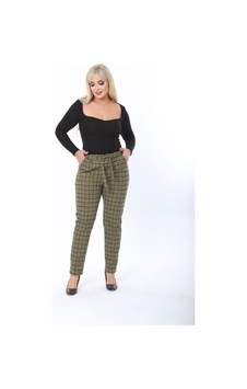 Sea Queen Kadın Büyük Beden Yüksek Bel Kuşaklı Desenli Kaşkorse Pantolon Yesil Kareli - 691783498 Yesil Kareli Sea Queen Kadın Büyük Beden Yüksek Bel Kuşaklı Desenli Kaşkorse Pantolon Yesil Kareli - 691783498 Yesil Kareli