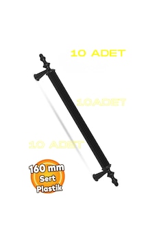 Sert Plastik 10 Adet Polavit 160 Mm Siyah Mobilya Mutfak Çekmece Dolap Dolabı Kulpu Kulbu Kulpları Siyah