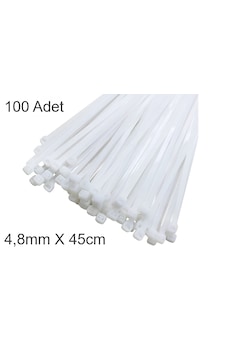 Beyaz Plastik Cırt Kelepçe 4.8x45cm Kablo Bağı Elektrik Kablosu 1 Beyaz Plastik Cırt Kelepçe 4.8x45cm Kablo Bağı Elektrik Kablosu 1