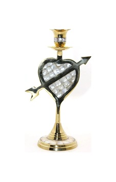 Pirinç Sedefli Tekli Şamdan 11056-975 Standart Pirinç Sedefli Tekli Şamdan 11056-975 Standart