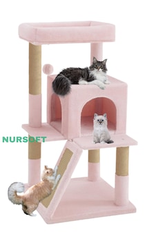 Nursoft Teraslı Dekoratif Kedi Tırmalama Evi - 0091 Nursoft Teraslı Dekoratif Kedi Tırmalama Evi - 0091