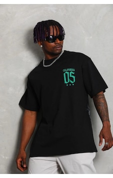Freedom Storee Erkek Baskılı Bisiklet Yaka Kısa Kol T-shirt - Siyah Çok Renkli Freedom Storee Erkek Baskılı Bisiklet Yaka Kısa Kol T-shirt - Siyah Çok Renkli