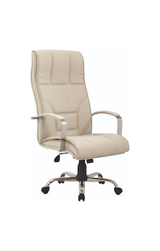 My27 Yönetici Makam - Ofis Müdür - Büro - Çalışma Koltuğu Krem Renk Krom Ayaklı Krem My27 Yönetici Makam - Ofis Müdür - Büro - Çalışma Koltuğu Krem Renk Krom Ayaklı Krem