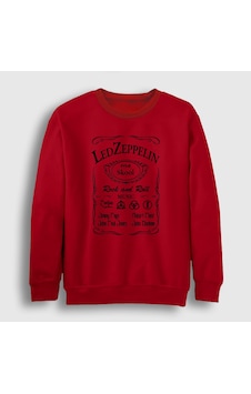 Presmono Unisex Old Led Zeppelin Sweatshirt Kırmızı Presmono Unisex Old Led Zeppelin Sweatshirt Kırmızı