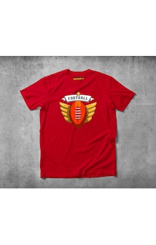 Freeyez Football Unisex Pamuklu Penye T-Shirt Kırmızı Freeyez Football Unisex Pamuklu Penye T-Shirt Kırmızı
