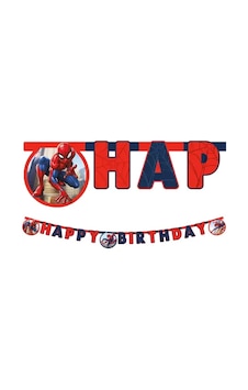 Spiderman Crime Fighter Happy Birthday Banne Çok Renkli
