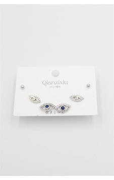 Çoklu Set Küpe - Gümüş Çoklu Set Küpe - Gümüş