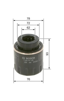 Seat Leon Yag Filtresi 1.4 2008-2012 Bosch F026407183 Seat Leon Yag Filtresi 1.4 2008-2012 Bosch F026407183