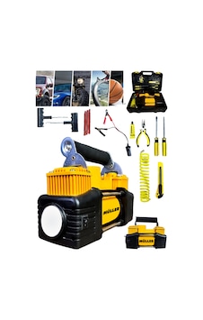 Pro Müller 12 V 150 Psi Kırılmaz Çelik Gövde Çift Pistonlu Dakikada 100 Lt Araç Araba Lastik Bot Şişirme Pro Müller 12 V 150 Psi Kırılmaz Çelik Gövde Çift Pistonlu Dakikada 100 Lt Araç Araba Lastik Bot Şişirme