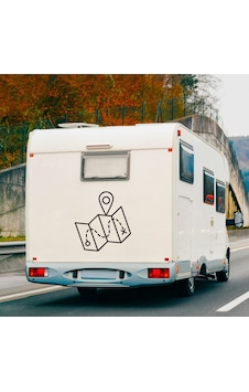 Karavan Sticker Harita Sticker 40x40 Karavan Sticker Harita Sticker 40x40