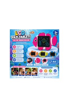 Lcd Yazı Tableti Balık Tasarımlı Çizim & Yazı Tahtası 10.5 İnç Çok Renkli - 894409891