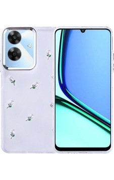 Realme Note 60 Kılıf Airbag Tasarımlı Simli Şeffaf Zore Kutup Kapak Lale Realme Note 60 Kılıf Airbag Tasarımlı Simli Şeffaf Zore Kutup Kapak Lale