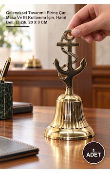 1 Adet Pirinç Çapalı El Çanı Geleneksel Tasarımlı Pirinç Çan, Masa Ve El Kullanımı İçin, Hand Bell, El Zili, 20 X 9 Cm 1 Adet Pirinç Çapalı El Çanı Geleneksel Tasarımlı Pirinç Çan, Masa Ve El Kullanımı İçin, Hand Bell, El Zili, 20 X 9 Cm