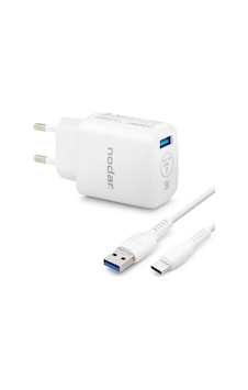 Type-c Qc 3.0 Hızlı Şarj Seti 18w 3.4a Usb Adaptörlü - Beyaz Nd1010 Type-c Qc 3.0 Hızlı Şarj Seti 18w 3.4a Usb Adaptörlü - Beyaz Nd1010