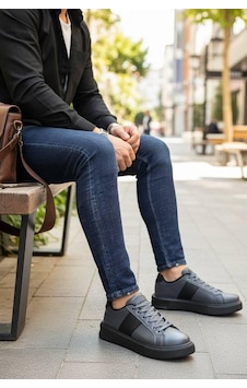 Fermuarlı Casual Günlük Erkek Ayakkabı Legan-051 Füme-siyah Fermuarlı Casual Günlük Erkek Ayakkabı Legan-051 Füme-siyah