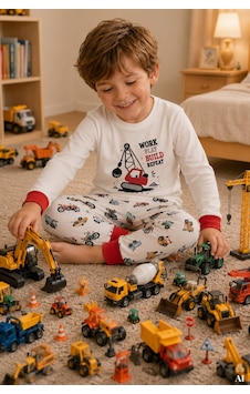 Koza İç Giyim Erkek Çocuk Pamuklu Baskılı Uzun Kollu Uzun Alt Pijama Takımı Kc30104 Kırmızı - Beyaz Koza İç Giyim Erkek Çocuk Pamuklu Baskılı Uzun Kollu Uzun Alt Pijama Takımı Kc30104 Kırmızı - Beyaz