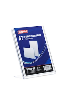 Bigpoint Bp638-07 A7 Sabit Eğik Açılı Dikey Şeffaf Broşürlük Rekl