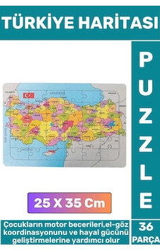 Eğitici Eğlenceli El-göz Koordinasyonu Motor Becerisi Geliştiren 36 Parça Puzzle Türkiye Haritası Eğitici Eğlenceli El-göz Koordinasyonu Motor Becerisi Geliştiren 36 Parça Puzzle Türkiye Haritası