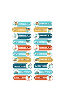 Kişiye Özel 20 Adet Taşıtlar Temalı Kitap Etiketi - Araba Roket Tren A4 Sticker Diğer Kişiye Özel 20 Adet Taşıtlar Temalı Kitap Etiketi - Araba Roket Tren A4 Sticker Diğer