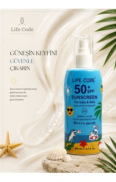 Bebek Ve Çocuk Güneş Kremi Mineral Filtre Waterproof Marine Barrier Science 50 Spf Baby 200 Ml
