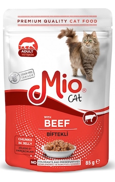 Mio Pouch Dana Etli Yetişkin Kedi Maması 85 G Mio Pouch Dana Etli Yetişkin Kedi Maması 85 G