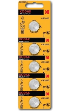 Kodak 5 Adet Cr2025 Lityum Para Pil