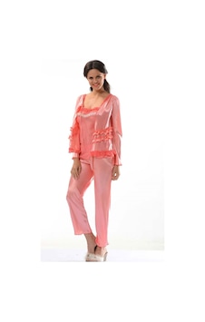 Mbb E-ticaret Nar Çiçeği Saten Pijama Takımı Ten Rengi Mbb E-ticaret Nar Çiçeği Saten Pijama Takımı Ten Rengi