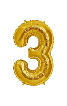 O Balon 3 Rakamı Altın Renk O Balon 3 Rakamı Altın Renk