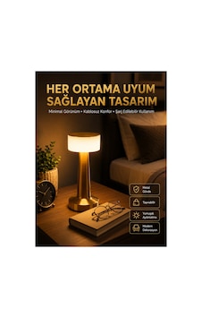 Kablosuz Renkli Masa Ve Gece Lambası Altın Rengi Dokunmatik Led Lamba Çok Rnekli Kablosuz Renkli Masa Ve Gece Lambası Altın Rengi Dokunmatik Led Lamba Çok Rnekli