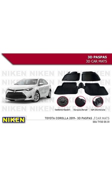 Toyota Corolla -2019 İçin Uyumlu 3d Paspas