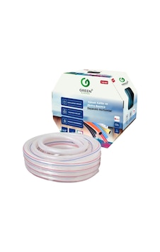 Greengarden 281220 Flex Örgülü Şeffaf Bahçe Hortumu 1/2-20 Mt