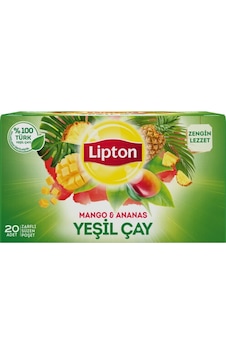 Lipton Mango & Ananas Aromalı Süzen Poşet Yeşil Çay 20'li Lipton Mango & Ananas Aromalı Süzen Poşet Yeşil Çay 20'li