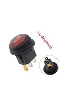 5 Adet Br-131w Yuvarlak Işıklı Anahtar Su Geçirmez 220v 5 Adet Br-131w Yuvarlak Işıklı Anahtar Su Geçirmez 220v