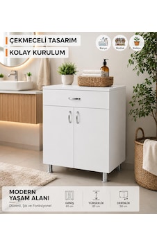 Bmd Mobilya 60x58x85 Cm Set Altı Ocak Dolabı 1 Çekmeceli Mutfak Dolabı Ankastre Ocak Alt Modülü Çok Amaçlı Depolama Dolabı Beyaz Bmd Mobilya 60x58x85 Cm Set Altı Ocak Dolabı 1 Çekmeceli Mutfak Dolabı Ankastre Ocak Alt Modülü Çok Amaçlı Depolama Dolabı Beyaz