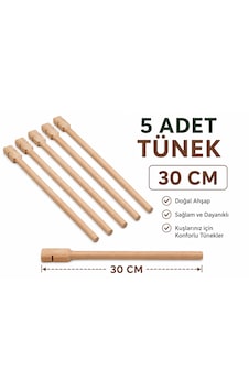 Tahta Tünek Yuvarlak 30 Cm 5 Adet